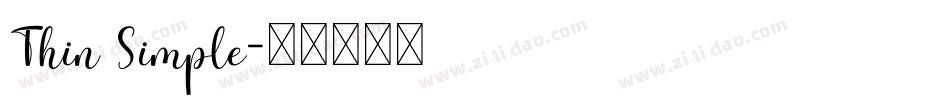 Thin Simple字体转换